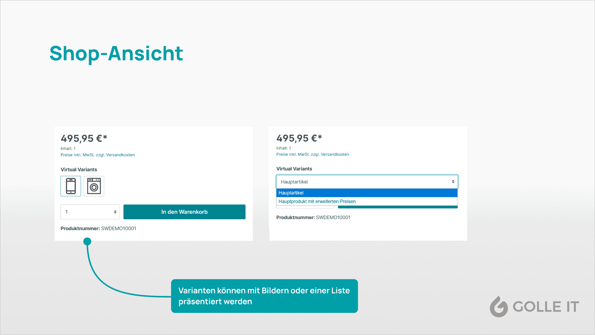 Hauptartikel als Varianten verlinken: Screenshot 3