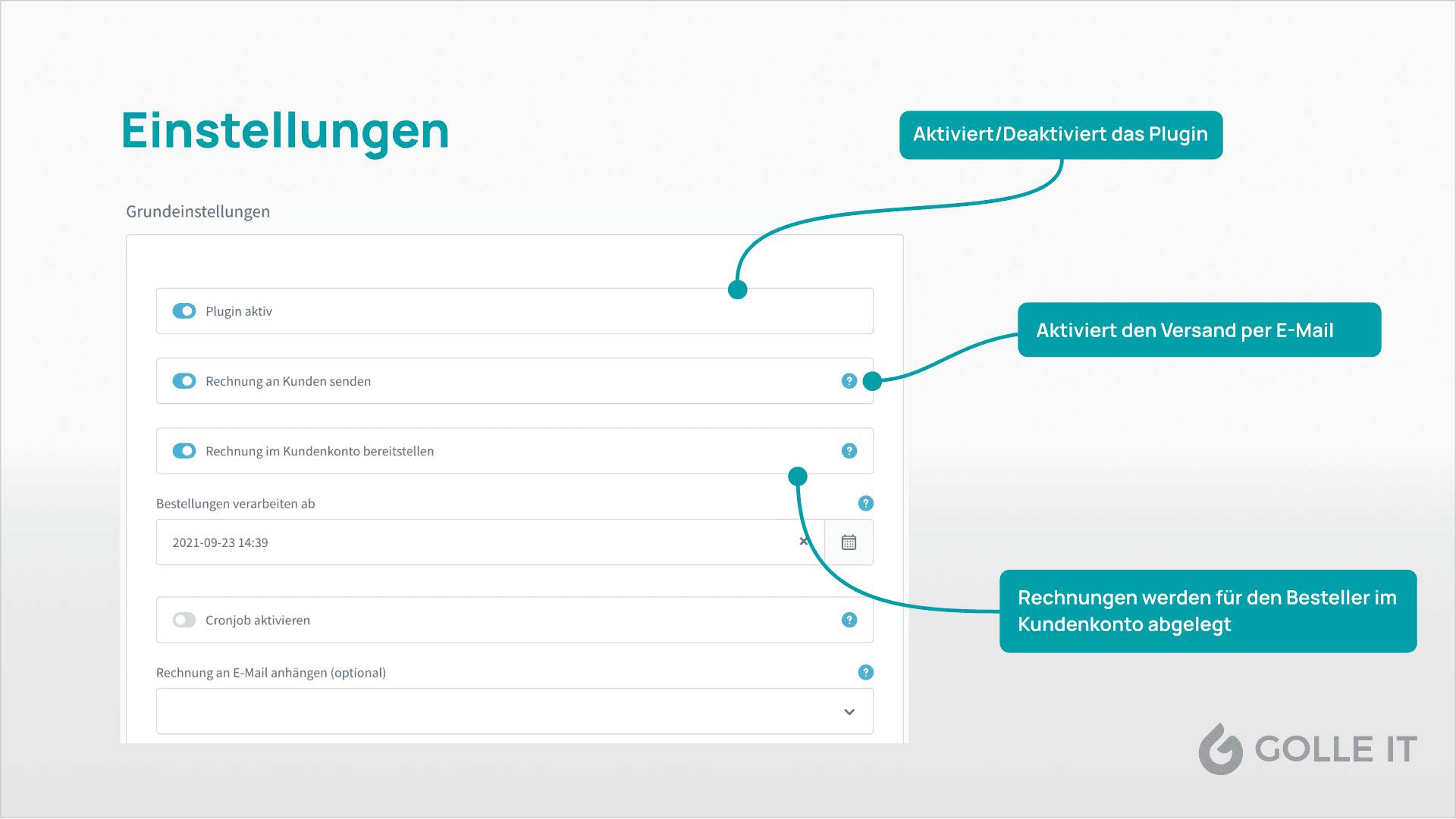PDF & E-Rechnung automatisch per E-Mail: Screenshot 4