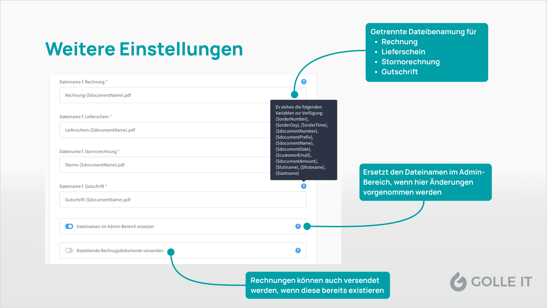 PDF & E-Rechnung automatisch per E-Mail: Screenshot 5