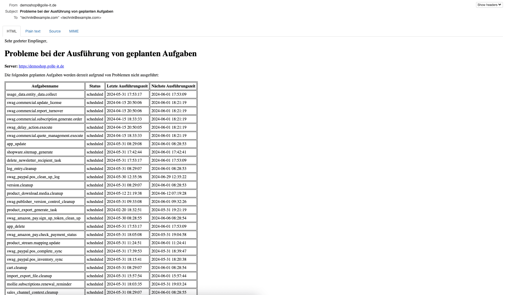 Scheduled Task Überwachung: Screenshot 3
